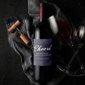 Mitternacht Indigo Romance | Satiny Grunge Favor Weinetikett