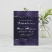 Mitternacht Indigo Romance | Satiny Grunge Wedding Einladung (Stehend Vorderseite)