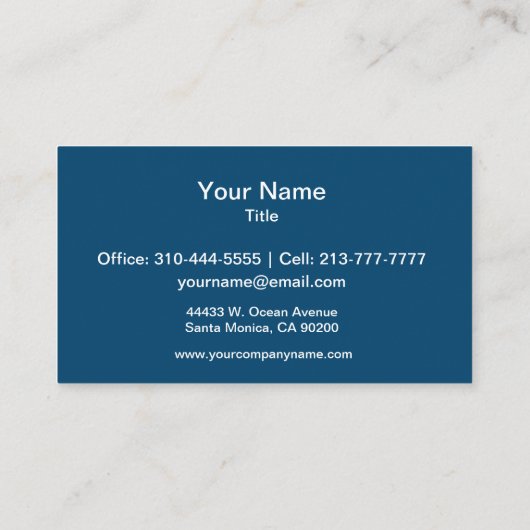 Mitternacht Indio Solid Color Visitenkarte (Rückseite)