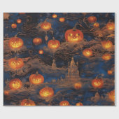 Mitternacht Jack-O' Lantern Ball Geschenkpapier (Flach)