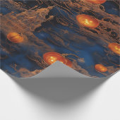 Mitternacht Jack-O' Lantern Ball Geschenkpapier (Ecke)
