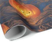 Mitternacht Jack-O' Lantern Ball Geschenkpapier (Rolleneckpunkt)
