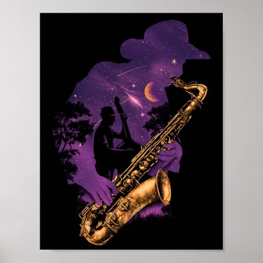Mitternacht Jazz Poster (Vorne)