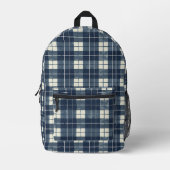 Mitternacht Kariert Bedruckter Rucksack (Vorderseite)
