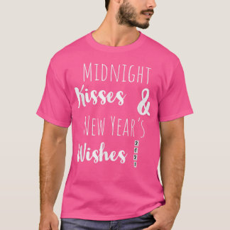 Mitternacht Kisses New Years wünscht Urlaubskleidu T-Shirt