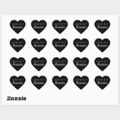 Mitternacht Kisses Wedding Party Sticker Black Gol (Blatt)