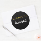 Mitternacht Kisses Wedding Party Sticker Black Gol (Umschlag)