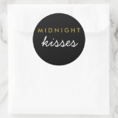 Mitternacht Kisses Wedding Party Sticker Black Gol (Tasche)