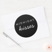 Mitternacht Kisses Wedding Party Sticker Black Sil (Umschlag)