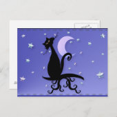 Mitternacht Kitty Postcard Postkarte (Vorne/Hinten)