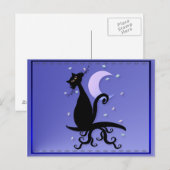 Mitternacht Kitty Postcard Postkarte (Vorne/Hinten)