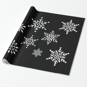 Mitternacht klar - Schneeflocken Geschenkpapier