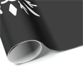 Mitternacht klar - Schneeflocken Geschenkpapier (Rolleneckpunkt)