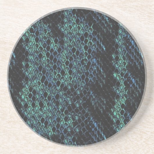 Mitternacht Kolored Snake Skin Sandstein Untersetzer (Vorne)