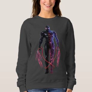 Mitternacht-Kraft-Ästhetik Dunkler Energieheld Sweatshirt