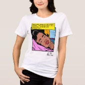 Mitternacht lang einsames Herz Retro Romance Comic Tri-Blend Shirt (Vorderseite)