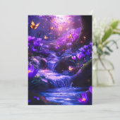 Mitternacht Lavender Kaskade-Blüten Feiertagskarte (Stehend Vorderseite)