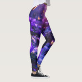 Mitternacht Lavender Kaskade-Blüten Leggings (Rechts)