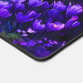 Mitternacht Lavender Kaskade-Blüten Schreibtischunterlage (Ecke)