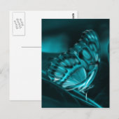 Mitternacht Leidenschaft, Blue Butterfly Kisses Postkarte (Vorne/Hinten)