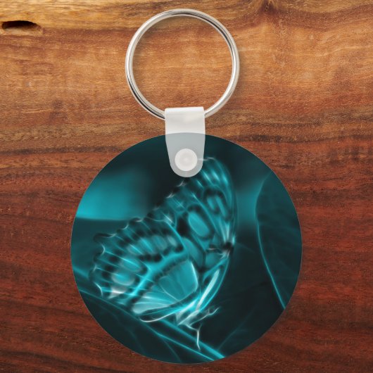 Mitternacht Leidenschaft, Blue Butterfly Kisses Schlüsselanhänger (Vorderseite)