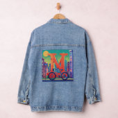 "Mitternacht Liebe Letter Women's Denim Jacket" Jeansjacke (Hangar)