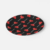 Mitternacht Liebe Suckers Red Pappteller (Schrägansicht)