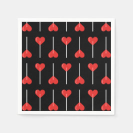 Mitternacht Liebe Suckers Red Serviette