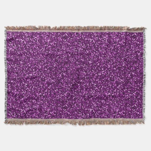 Mitternacht Lila Glitzer Decke (Vorderseite)