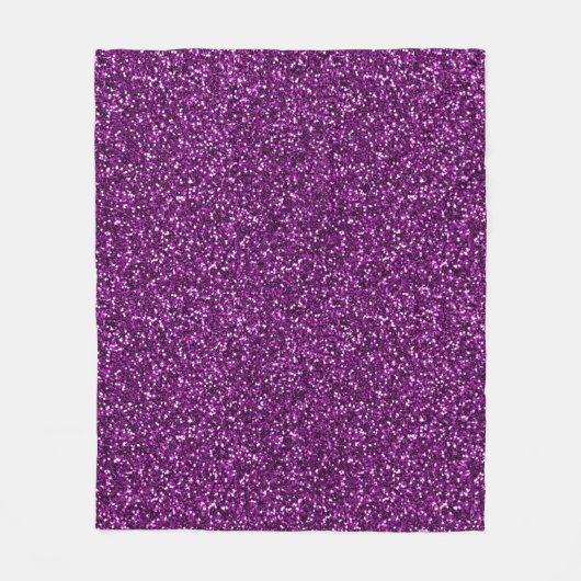 Mitternacht Lila Glitzer Fleecedecke (Vorderseite)