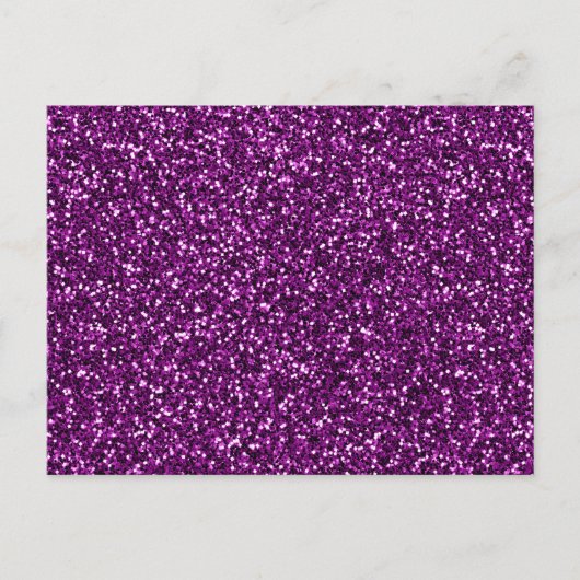 Mitternacht Lila Glitzer Postkarte (Vorderseite)