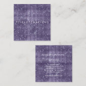 Mitternacht Lila Sparkle Beauty Stylist Quadratische Visitenkarte (Vorne/Hinten)