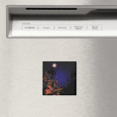 Mitternacht Lilien Kühlschrankmagnet (In Situ (Geschirrspüler))
