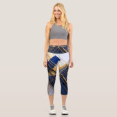Mitternacht Luxe High-Waisted Capris (Vorderseite)