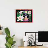 Mitternacht, Magnolien und Jazzy Poster (Heimbüro)