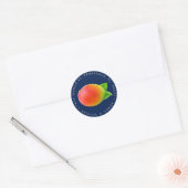 Mitternacht Mango Wedding | Adresse Runder Aufkleber (Umschlag)