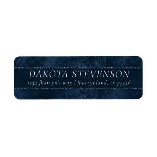 Mitternacht-Marine-Romance | Blue Satiny Grunge Da (Vorne)