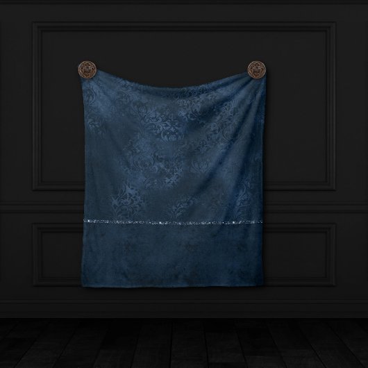 Mitternacht-Marine-Romance | Blue Satiny Grunge Da Fleecedecke