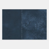 Mitternacht-Marine-Romance | Blue Satiny Grunge Da Geschenkpapier Set (Vorderseite)
