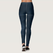 Mitternacht-Marine-Romance | Blue Satiny Grunge Da Leggings (Rückseite)