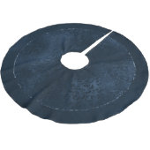 Mitternacht-Marine-Romance | Blue Satiny Grunge Da Polyester Weihnachtsbaumdecke (Schrägansicht)