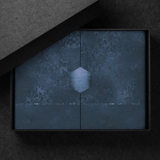 Mitternacht-Marine-Romance | Blue Satiny Grunge Da Seidenpapier