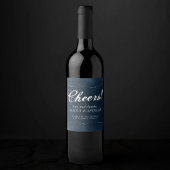 Mitternacht-Marine-Romance | Blue Satiny Grunge Da Weinetikett