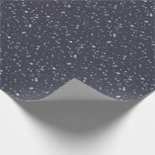 Mitternacht markierte Pastellfarben-Spritzer Geschenkpapier (Ecke)