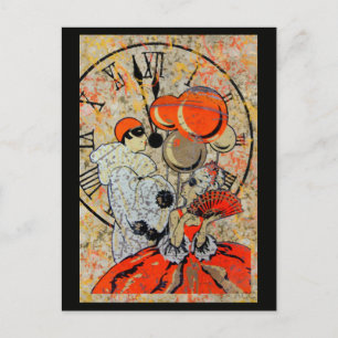 Mitternacht Masquerade Couple Postkarte