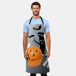 Mitternacht Mischief in Spuk Schrift Schürze