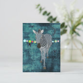 Mitternacht Moonlight Zebra Postkarte (Stehend Vorderseite)