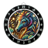 Mitternacht Mustang Horse im Paradies Dartscheibe (vorne)