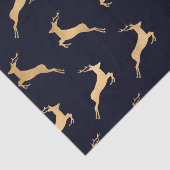 Mitternacht Navy Blue Gold Death Pattern Seidenpapier (Ausschnitt)