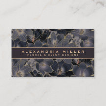 Mitternacht Navy Blue & Grau Floral